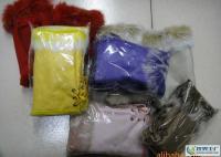 二手羊皮半截手套 兔皮邊飾，舒適耐用